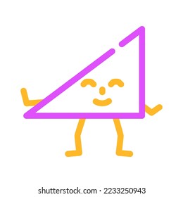 triangle geometric character color icon vector. triangle geometric character sign. isolated symbol illustration