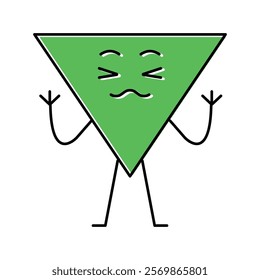 triangle geometric character color icon vector. triangle geometric character sign. isolated symbol illustration