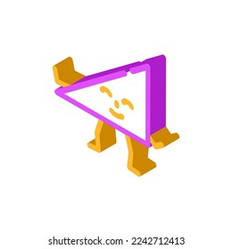 triangle geometric character isometric icon vector. triangle geometric character sign. isolated symbol illustration