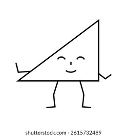 triangle geometric character line icon vector. triangle geometric character sign. isolated contour symbol black illustration