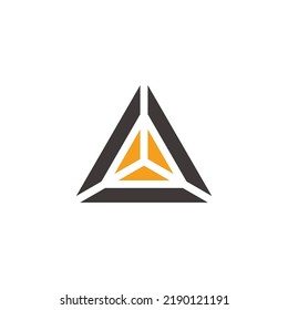 triangle geometric core technology symbol vector 