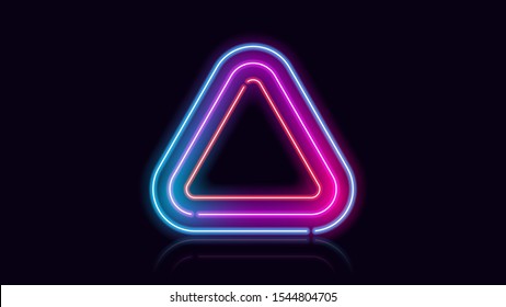 Triangle geometric edm party neon fluorescent glow in the dark abstract background