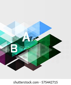 Triangle geometric infographic banner. Vector template background for workflow layout, diagram, number options or web design