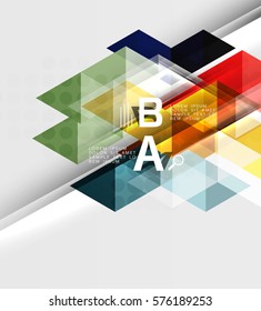 Triangle geometric infographic banner. Vector template background for workflow layout, diagram, number options or web design