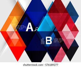 Triangle geometric infographic banner. Vector template background for workflow layout, diagram, number options or web design