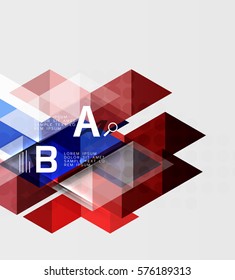 Triangle geometric infographic banner. Vector template background for workflow layout, diagram, number options or web design
