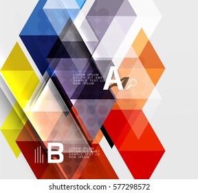 Dreieck geometrisches Infografikbanner. Vektorvorlagenhintergrund für das Workflowlayout, -diagramm, -nummeroptionen oder Webdesign