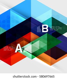 Triangle geometric infographic banner. Vector template background for workflow layout, diagram, number options or web design