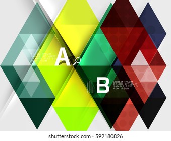 Banner de infografía geométrica de triángulo. Fondo de plantilla de vector para diseño de flujo de trabajo, diagrama, opciones de número o diseño web