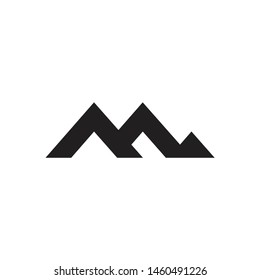 triangle geometric line mountain range symbol vector 
