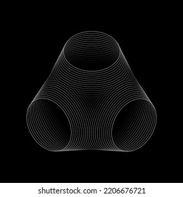 Triangle geometric line wave conceptual abstract vector background