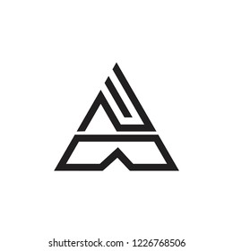 triangle geometric lines art logo 