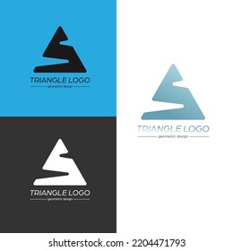 Triangle. Geometric logo for business, company and the implementation of a creative idea. Flat style