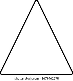 Logo geométrico triangular en contornos. 