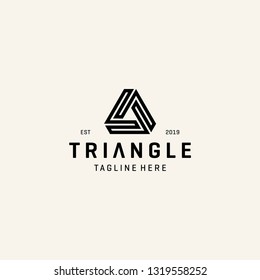 triangle geometric logo vector icon illustration