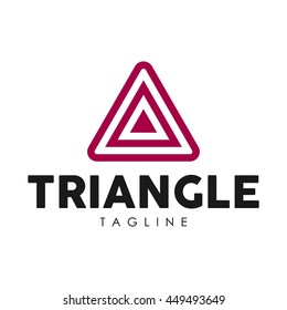 Triangle geometric modern and progressive logo template