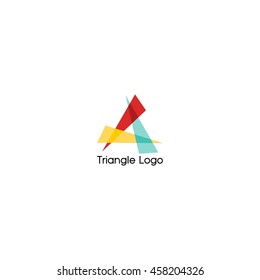 Triangle geometric modern and progressive logo template