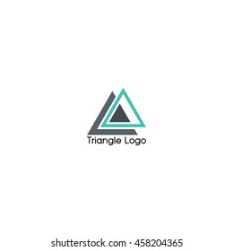 Triangle geometric modern and progressive logo template