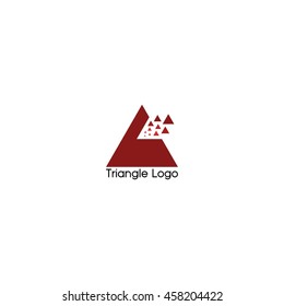 Triangle geometric modern and progressive logo template