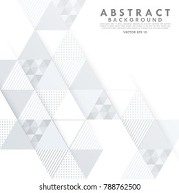 Triangle geometric modern texture. White and grey abstract background creative design. Vector template can be use for cover, book, layout website, advertising, banner and brochure.