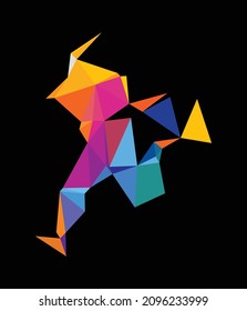 Triangle Geometric mysterious shape art for framing and design branding element