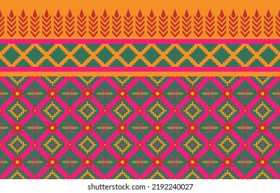 triangle geometric pattern colorful,Tribal ethnic texture style,design for printing on products, background,scarf,clothing,wrapping,fabric,vector illustration.