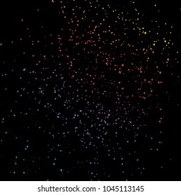 Triangle geometric pixel fade noise colorful party celebration stars scattered glitter on space galaxy celebration concept on multi color summer abstract background