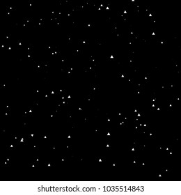 Triangle geometric pixel stars scattered glitter on space galaxy night sky abstract background