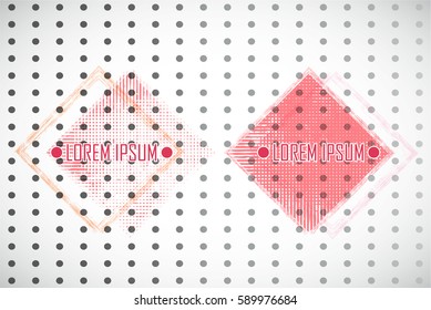 Triangle Geometric Retro Shape. Banners, Insignias,Logos,Icons,Labels and Badges. Transparent background. Vector Illustration.