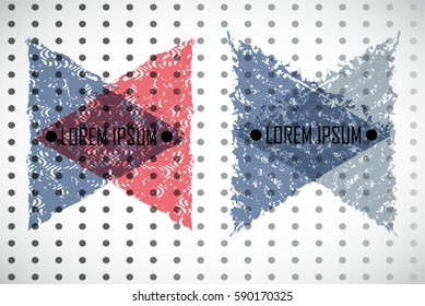 Triangle Geometric Retro Shape. Banners, Insignias,Logos,Icons,Labels and Badges. Transparent background. Vector Illustration.