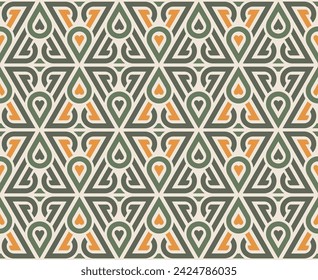 Triangle Geometric Seamless Ethnic Pattern Background Texture