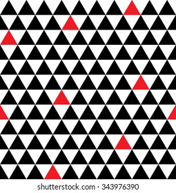 Triangle geometric seamless pattern. Fashion graphic background design. Modern stylish texture. Monochrome template. Can be used for prints, textiles, wrapping, wallpaper, website, blog etc. VECTOR