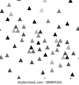Triangle geometric seamless pattern. Fashion graphic background design. Modern stylish abstract texture. Monochrom template for prints, textiles, wrapping, wallpaper, website etc. VECTOR illustration