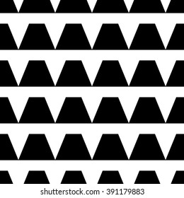 Triangle geometric seamless pattern. Fashion graphic background design. Modern stylish abstract texture. Monochrome template for prints, textiles, wrapping, wallpaper, website etc. VECTOR illustration