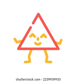 vector de icono de color de forma geométrica de triángulo. signo de carácter de forma geométrica de triángulo. ilustración de símbolo aislado