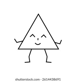 triangle geometric shape character line icon vector. triangle geometric shape character sign. isolated contour symbol black illustration