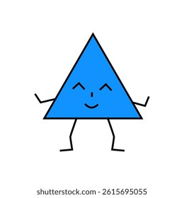 triangle geometric shape character line icon vector. triangle geometric shape character sign. isolated symbol illustration