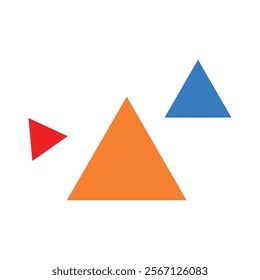 triangle geometric shape icon illustration design