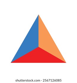 triangle geometric shape icon illustration design