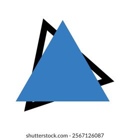 triangle geometric shape icon illustration design