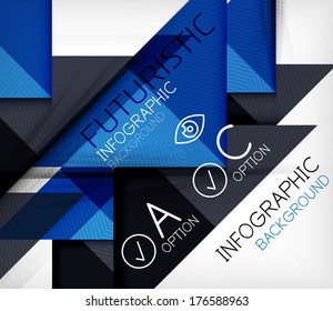 Triangle geometric shape infographic background