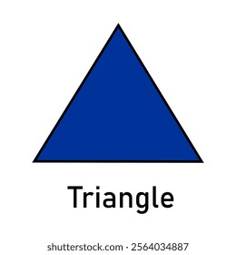 Triangle geometric shape on white background