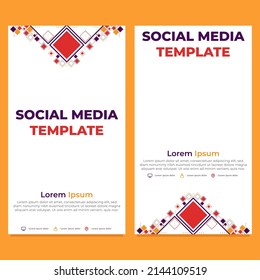 triangle geometric shape social media story template design 
