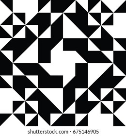 Triangle geometric shapes. Seamless Pattern