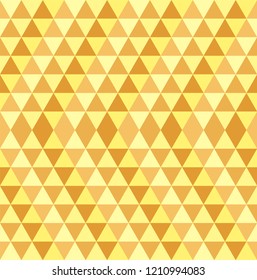 triangle geometric shapes. zigzag vector seamless pattern. simple yellow and brown background. textile print. repetitive background. fabric swatch. wrapping paper. modern stylish texture