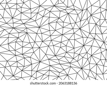 Triangle geometric straight black abstract lines background used for design vector illustration