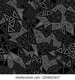 Triangle geometric texture seamless pattern. Abstract modern camo endless digital ornament for fabric and fashion textile print. Vector background.