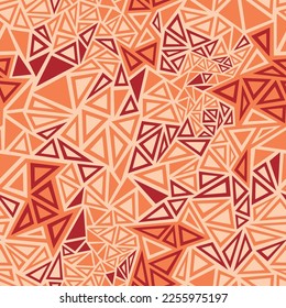 Triangle geometric texture seamless pattern. Abstract modern camo endless digital ornament for fabric and fashion textile print. Vector background.