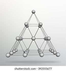 Triangle geometrical background. Abstract 3d pyramid. Vector Illustration EPS10