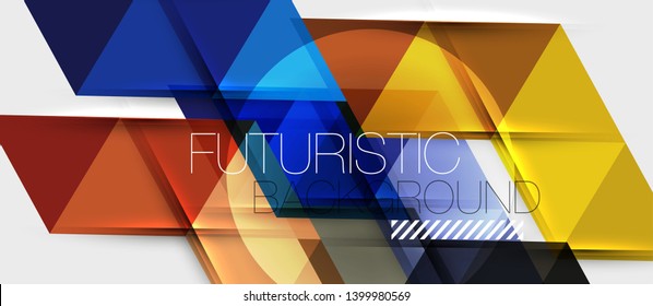 Triangle geometrical modern business presentation design template, abstract pattern for any background, vector illustration